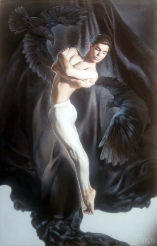 DANCING WITH RAVENS von Tatiana Rezvaya, Malerei kaufen auf Singulart
