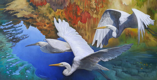 AUTUMN REFLECTIONS von Tatiana Rezvaya, Malerei kaufen auf Singulart