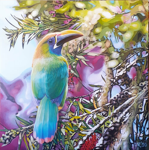 EMERALD TOUCANET von Tatiana Rezvaya, Malerei kaufen auf Singulart