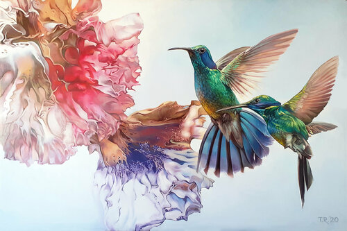 HUMMINGBIRDS von Tatiana Rezvaya, Malerei kaufen auf Singulart