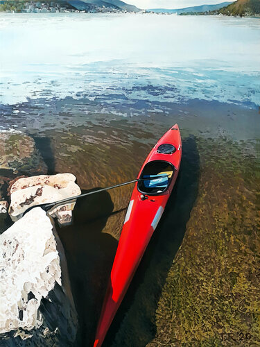 MORNING ON THE WATER von Tatiana Rezvaya, Malerei kaufen auf Singulart