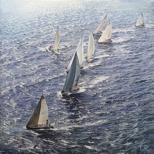 SAILS OVER THE SEA von Tatiana Rezvaya, Malerei kaufen auf Singulart