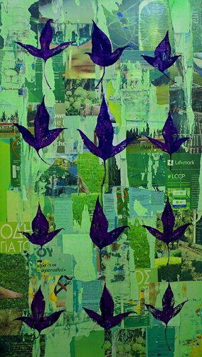 Purple leaves par Natalia Kazirelova, Autres supports en vente sur Singulart
