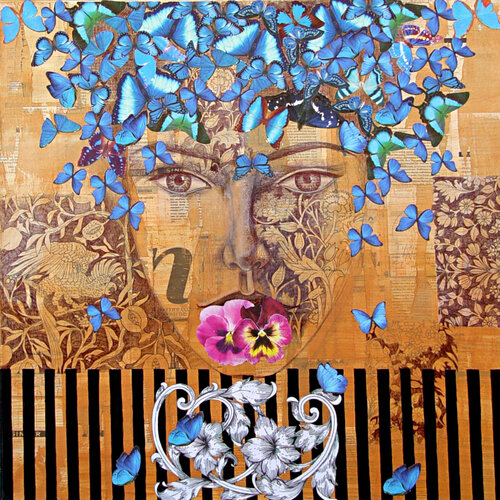 Woman's face, complex composition, surreal imagination Natalia Kazirelova