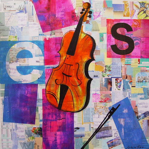 Violin of Broken Lines von Natalia Kazirelova, Andere Medien kaufen auf Singulart