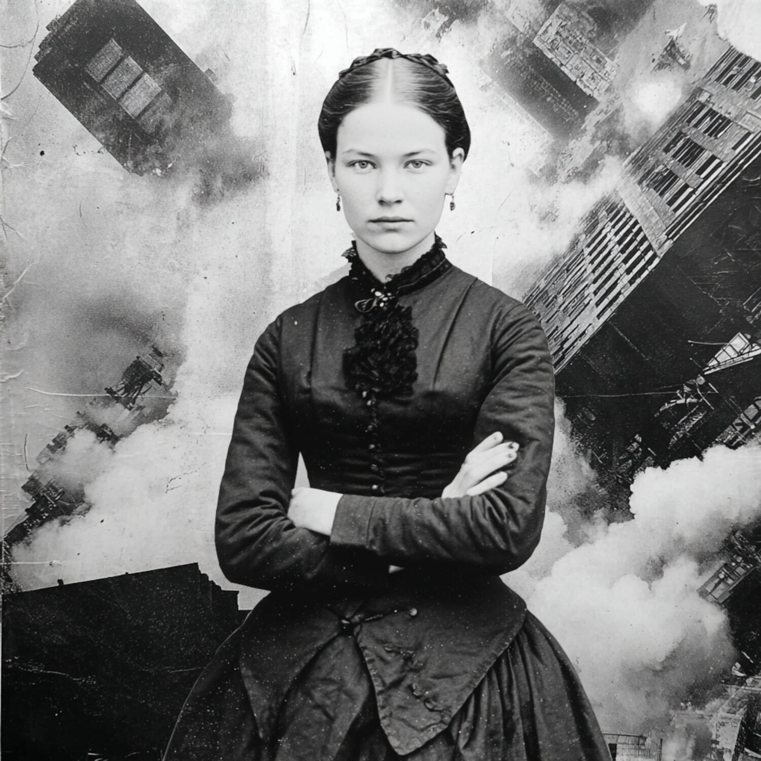 Smoke Over the City Natalia Kazirelova Druck zu verkaufen