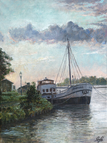 Old Boat by Dmitry Yakhouski, Painting for Sale on Singulart