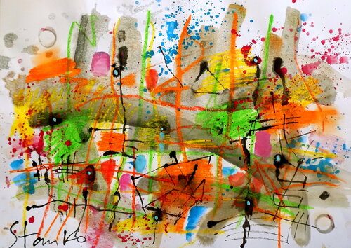 Landscaping on Jazz-LXXXII di Stanislav Bojankov, Opera su carta in vendita su Singulart