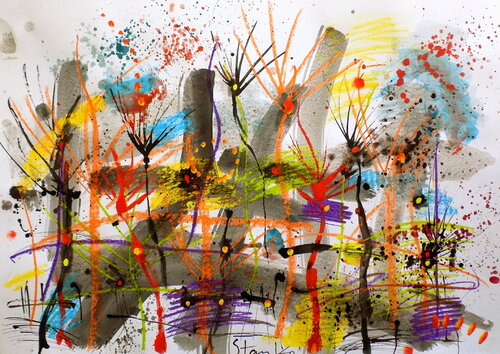 Landscaping on Jazz-LXXXVIII by Stanislav Bojankov, Work on Paper for Sale on Singulart