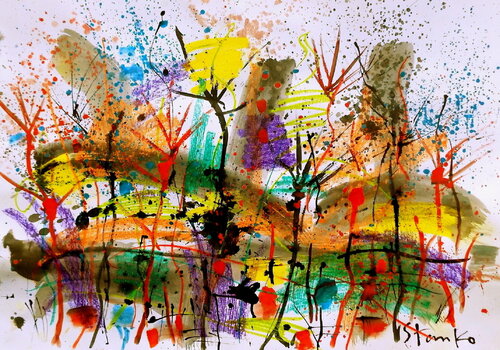 Landscaping on Jazz-XCIV par Stanislav Bojankov, Œuvre sur papier en vente sur Singulart