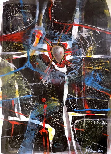 Man with a heart-I von Stanislav Bojankov, Werk auf Papier kaufen auf Singulart