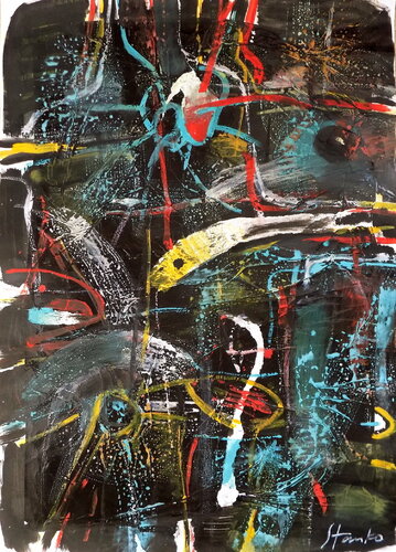 Man with a heart-II by Stanislav Bojankov, 종이 for Sale on Singulart