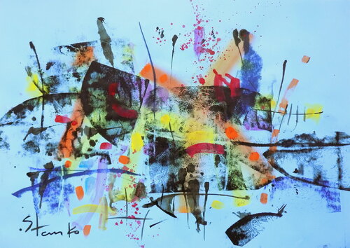 Abstract landscape-XI di Stanislav Bojankov, Pittura in vendita su Singulart