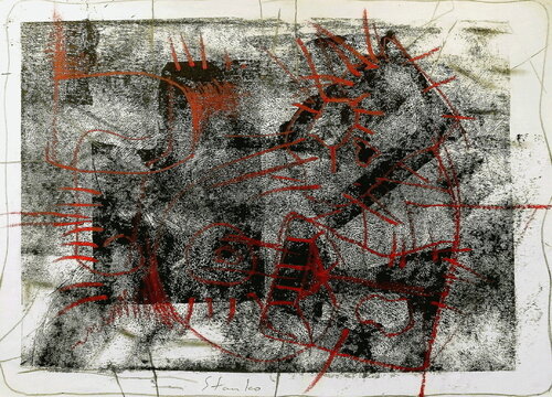 Abstract landscape(The Pollock-Krasner Foundation Grant,2007,New York) par Stanislav Bojankov, Dessin en vente sur Singulart