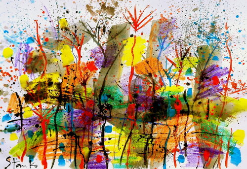 Landscaping on Jazz-XCV van Stanislav Bojankov, Schilderij te koop op Singulart