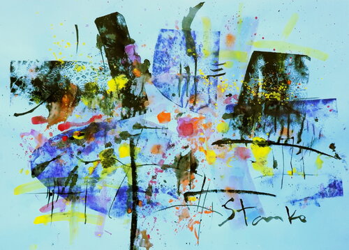 Abstract landscape-X di Stanislav Bojankov, Pittura in vendita su Singulart