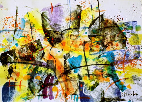 Abstract landscape-XVIII von Stanislav Bojankov, Malerei kaufen auf Singulart