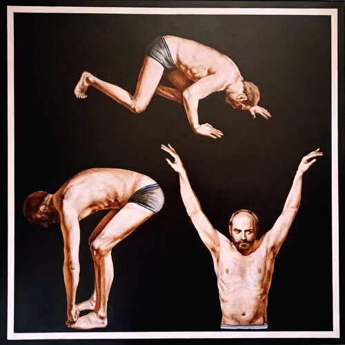 Triple portrait-II (The Pollock-Krasner Foundation Grant,New York,2003) by Stanislav Bojankov, Painting for Sale on Singulart