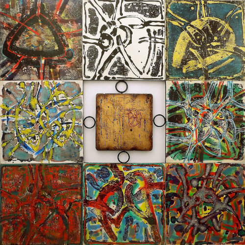 A Small Heart Iconostasis-VI van Stanislav Bojankov, Schilderij te koop op Singulart