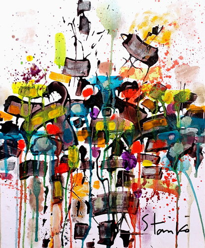Abstract forest-VIII van Stanislav Bojankov, Schilderij te koop op Singulart