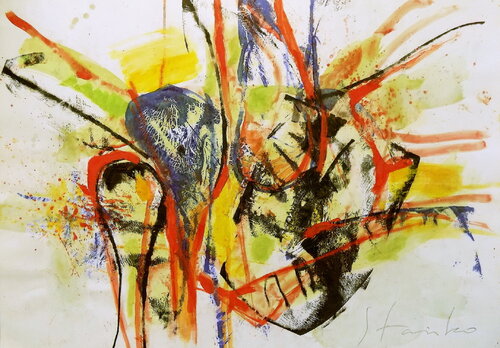 Improvisation-LV van Stanislav Bojankov, Schilderij te koop op Singulart