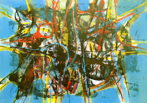 Improvisation-LXIII van Stanislav Bojankov, Schilderij te koop op Singulart