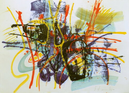 Improvisation-LXIV van Stanislav Bojankov, Schilderij te koop op Singulart