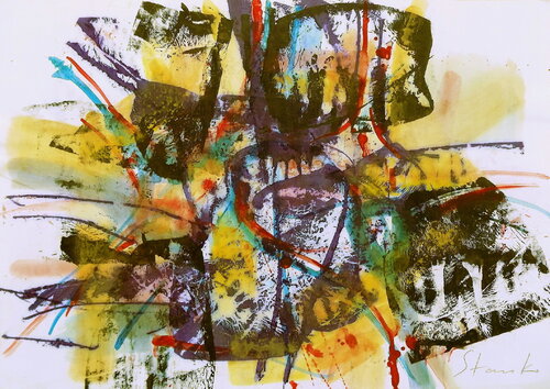 Improvisation-LXVIII di Stanislav Bojankov, Pittura in vendita su Singulart