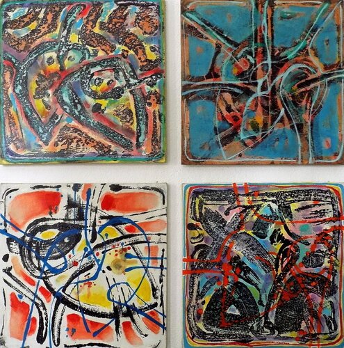 Abstract (four hearts)-IV di Stanislav Bojankov, Pittura in vendita su Singulart
