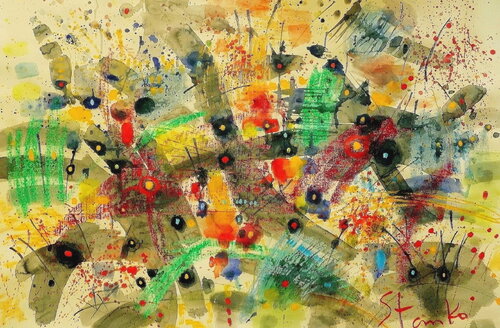 Landscaping on Jazz-XXXVI (Satchmo) von Stanislav Bojankov, Malerei kaufen auf Singulart