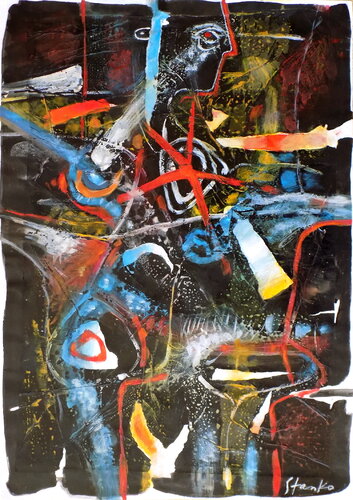 Man with a heart_VII van Stanislav Bojankov, Schilderij te koop op Singulart