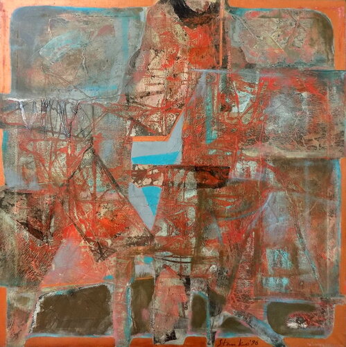 Blue heart-XXXIV van Stanislav Bojankov, Schilderij te koop op Singulart