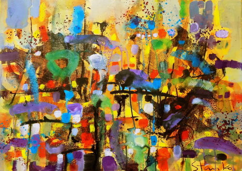 Jazzy mood-LXXIX van Stanislav Bojankov, Schilderij te koop op Singulart