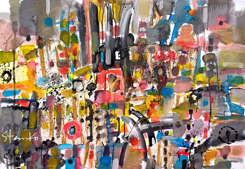 Rainy music-I von Stanislav Bojankov, Malerei kaufen auf Singulart