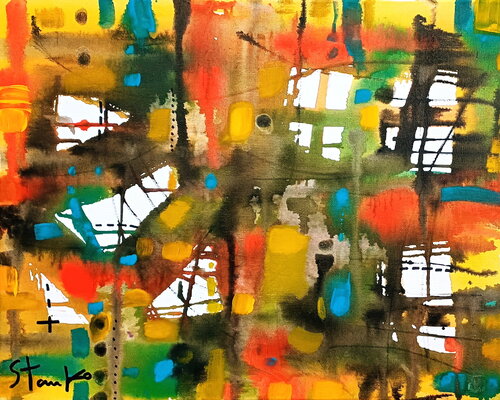 Summer rain-II van Stanislav Bojankov, Schilderij te koop op Singulart