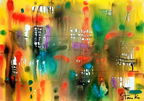 Summer rain-IV van Stanislav Bojankov, Schilderij te koop op Singulart