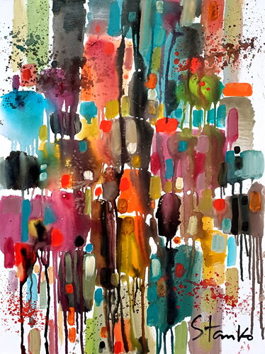Rainy music-II van Stanislav Bojankov, Schilderij te koop op Singulart