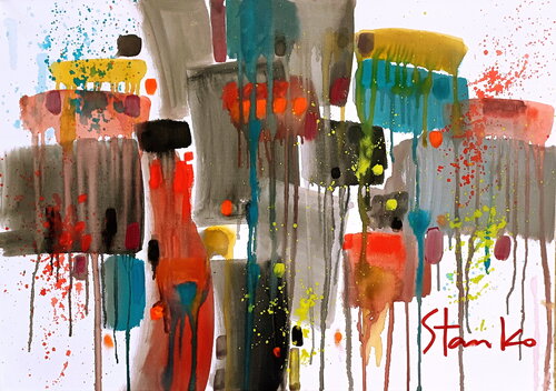 Rainy music-III van Stanislav Bojankov, Schilderij te koop op Singulart