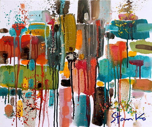 Rainy music-IV van Stanislav Bojankov, Schilderij te koop op Singulart