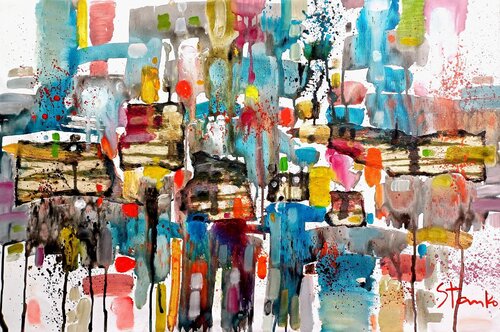 Rainy music-V van Stanislav Bojankov, Schilderij te koop op Singulart