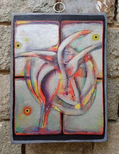 Composition with heart-VIII van Stanislav Bojankov, Schilderij te koop op Singulart