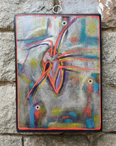 Composition with heart-XI di Stanislav Bojankov, Pittura in vendita su Singulart