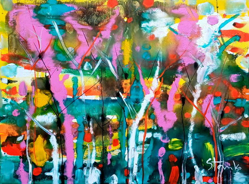 Abstract forest-III van Stanislav Bojankov, Schilderij te koop op Singulart