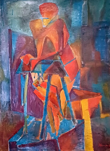 Figure-I van Stanislav Bojankov, Schilderij te koop op Singulart