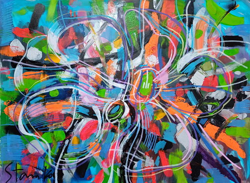 Flower abstraction-I von Stanislav Bojankov, Malerei kaufen auf Singulart