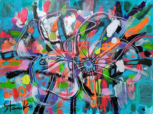 Flower abstraction-II von Stanislav Bojankov, Malerei kaufen auf Singulart