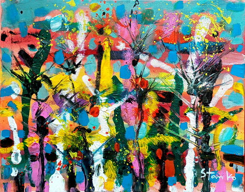 Abstract forest-V von Stanislav Bojankov, Malerei kaufen auf Singulart