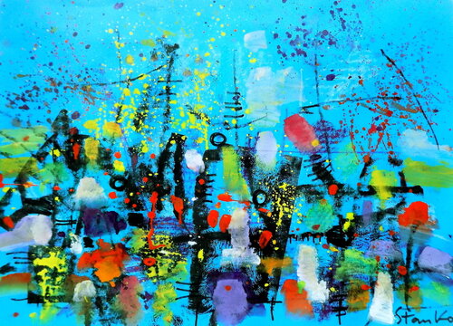 Landscaping on Jazz-LIX by Stanislav Bojankov, Painting for Sale on Singulart