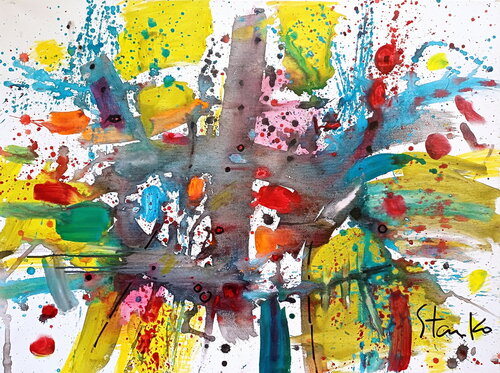Musical abstraction-II by Stanislav Bojankov, Painting for Sale on Singulart