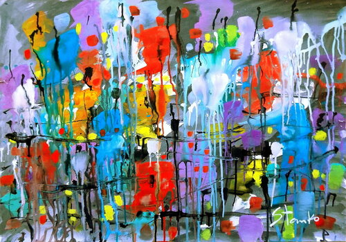 Just rainy-LVIII di Stanislav Bojankov, Opera su carta in vendita su Singulart
